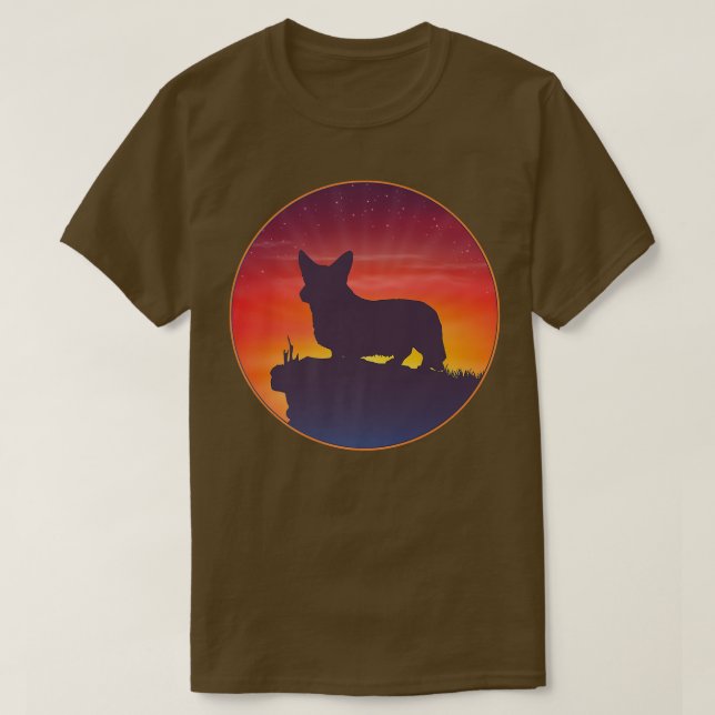 Camiseta Cardigan Welsh Corgi Sunset  (Diseño del anverso)