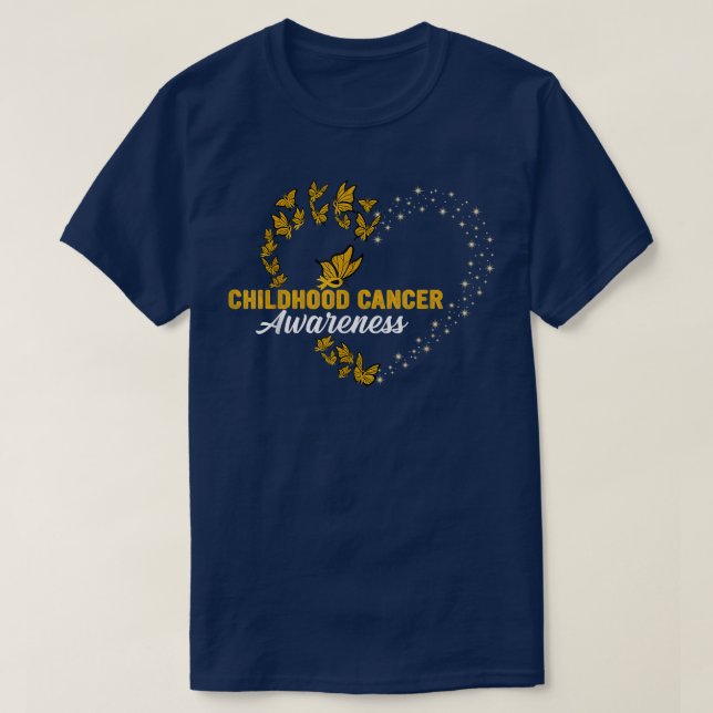 Camiseta Cardilla dorada Sensibilización sobre el cáncer en (Diseño del anverso)