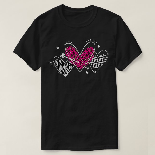 Camiseta Cardilla el día de San Valentín, cebra, rosa L (Diseño del anverso)