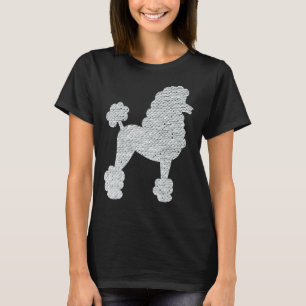Camiseta Cardín De Secuencia Blanca Sobre Fondo Negro