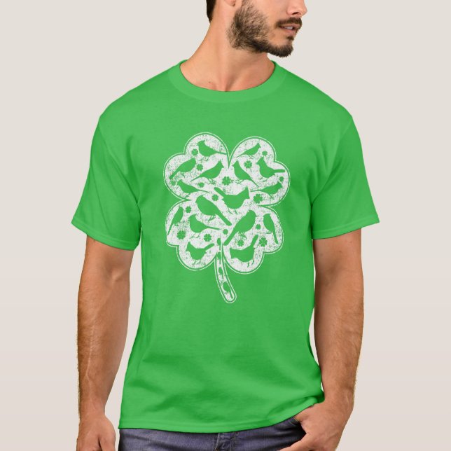 Camiseta Cardinal Bird Lover Cardenal irlandés Shamrock St  (Anverso)