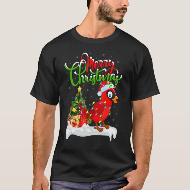 Camiseta Cardinal Bird  Xmas Decoration Santa Cardinal Chri (Anverso)