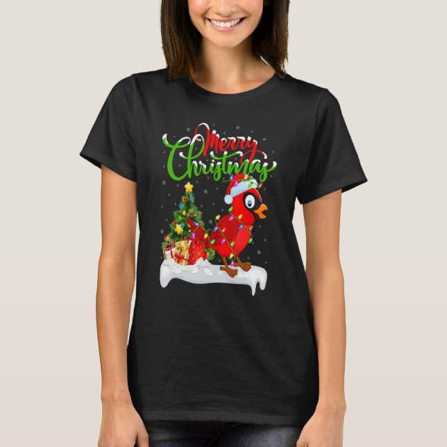 Camiseta Cardinal Bird  Xmas Decoration Santa Cardinal Chri (Anverso)