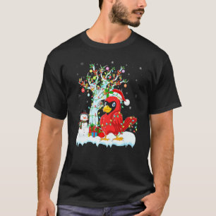 Camiseta Cardinal Bird Xmas Tree Light Santa Cardinal Ch