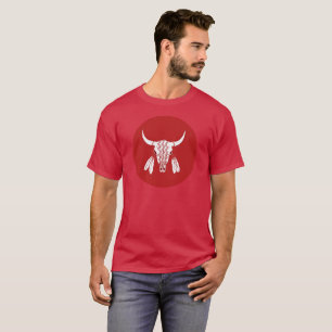 Camiseta cardinal de círculo de baile fantasma roj