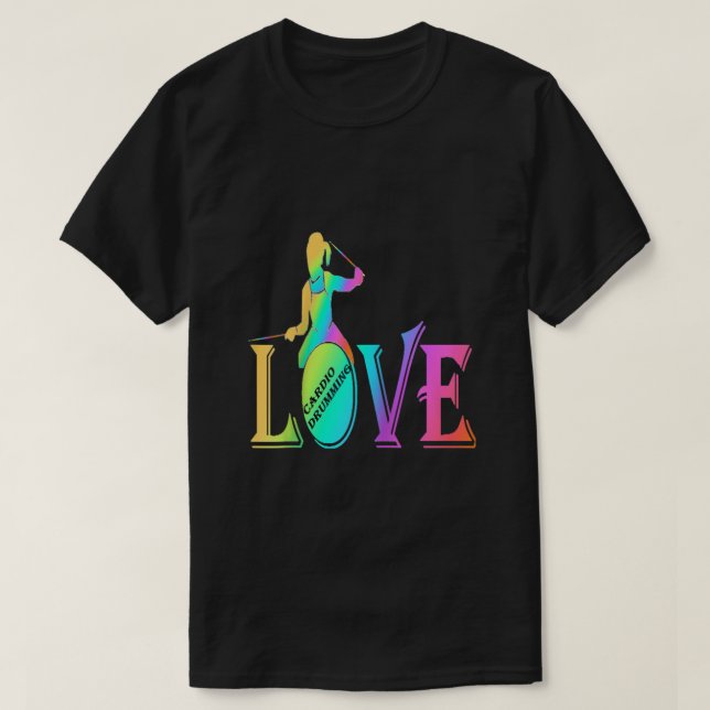 Camiseta Cardio and gym colored shirt love cardio drumming  (Diseño del anverso)
