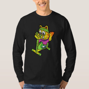 Camiseta Cardio Cat Sobre El Humor Del Gimnasio De La Bicic