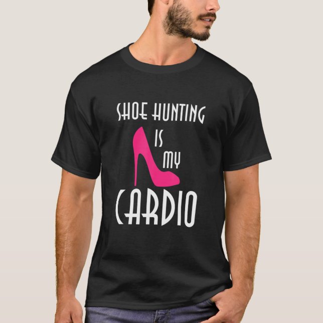 Camiseta Cardio de caza de zapatos de compras (Anverso)