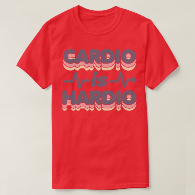 Camiseta Cardio es el gimnasio Hardio Funny que ejecuta Fit (Diseño del anverso)