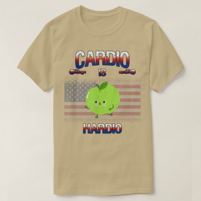 Camiseta Cardio Es Hardio, Eerciso Gimnasio Gracioso Sarcás (Diseño del anverso)