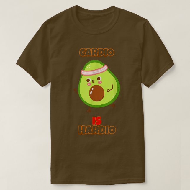 Camiseta Cardio Es Hardio, Eerciso Gym Graciosa Cita De Sar (Diseño del anverso)