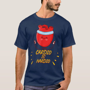 Camiseta Cardio Es Hardio, Ejercicio Gimnasio Gracioso Sas