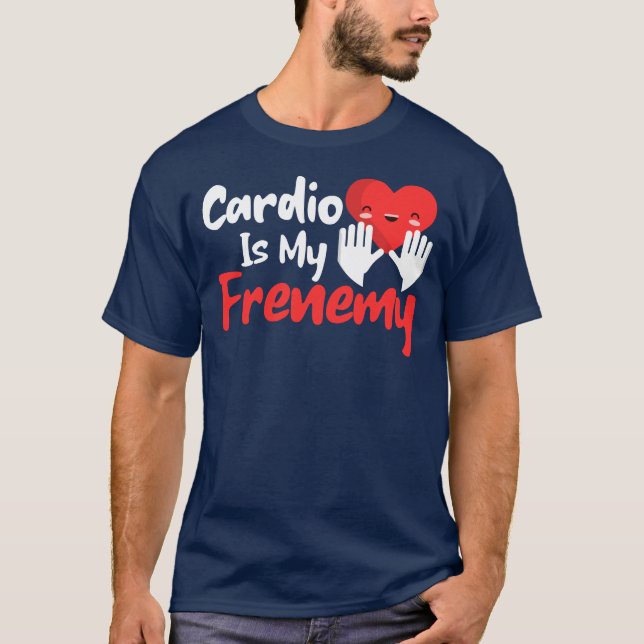 Camiseta Cardio es mi francés - Funny Fitness & Workout (Anverso)