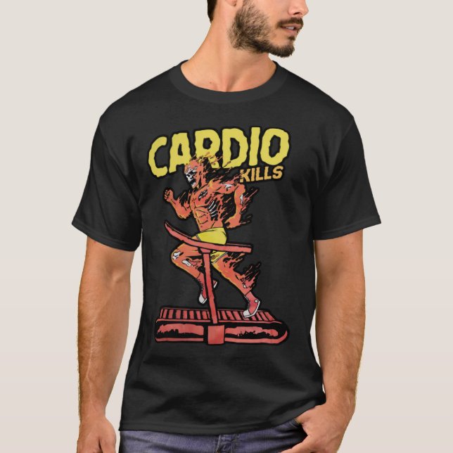 Camiseta Cardio Kills Skeleton Skull  Running Marathon Runn (Anverso)