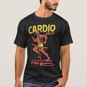 Camiseta Cardio mata a Skeleton Skull corriendo carrera de