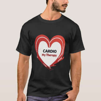 Camiseta Cardio Mi Terapia | Corazón Rojo Intenso Fitness