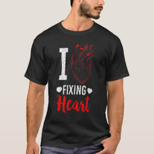Camiseta Cardiología Amor Fijación de Corazones Cardiólogo 