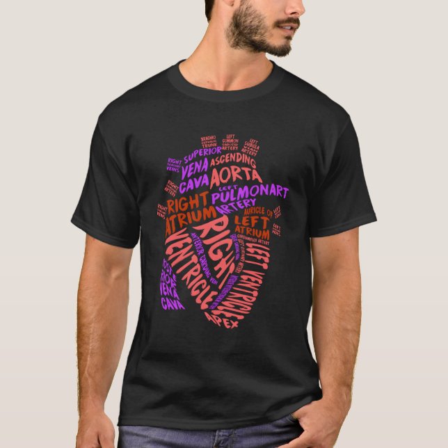 Camiseta Cardiología Anatómica del Corazón Humano Cardiolog (Anverso)
