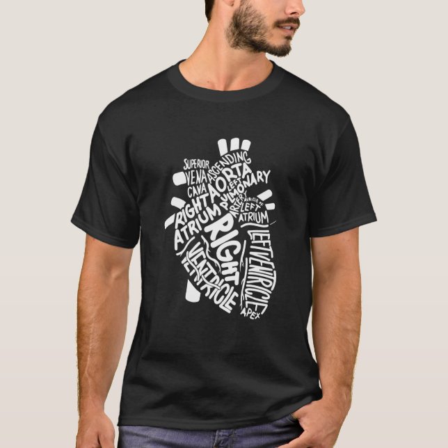 Camiseta Cardiología Anatómica del Corazón Humano Cardiolog (Anverso)