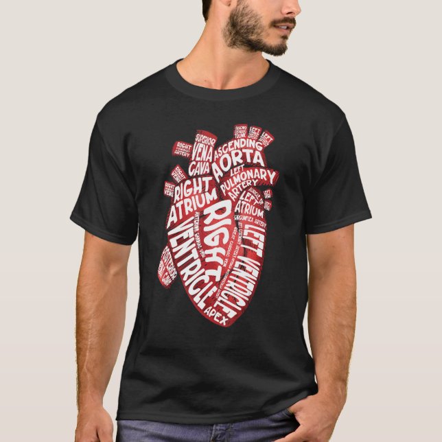 Camiseta Cardiología Anatómica del Corazón Humano Cardiolog (Anverso)