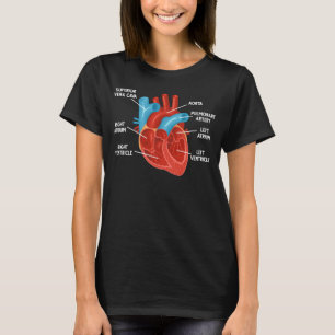 Camiseta Cardiología de la educación de anatomía cardía