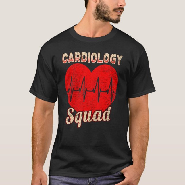 Camiseta Cardiología Vintage Escuadrón Cardiovascular (Anverso)
