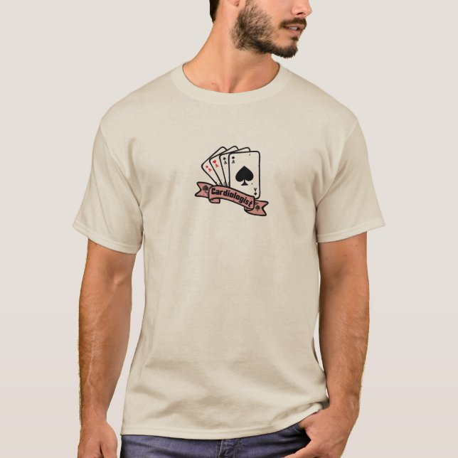 Camiseta Cardiologist T-Shirt – Funny Playing Card Pun Tee  (Anverso)