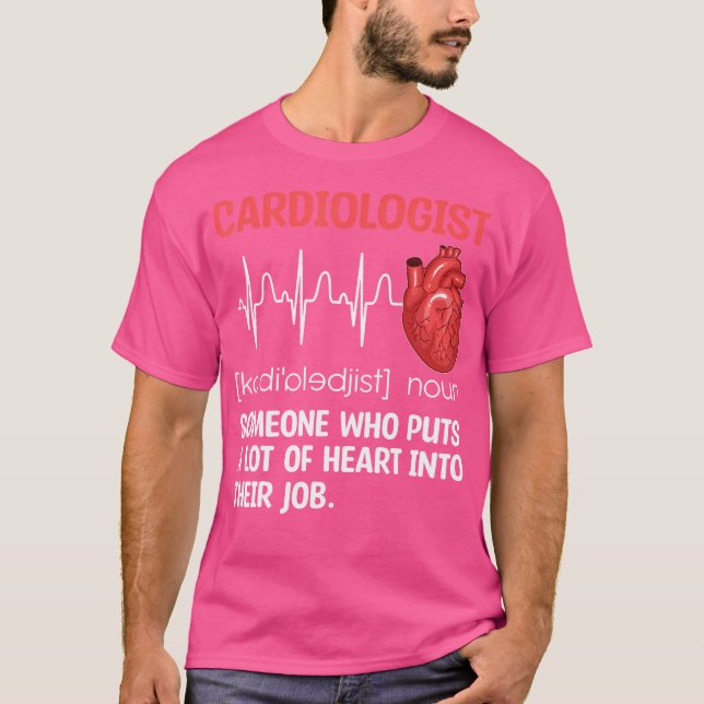 Camiseta Cardiólogo Definición Cardiología Médico Cardíaco  (Anverso)