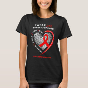 Camiseta Cardiólogo Enfermeras Rn I Wear Enfermedad Del Cor