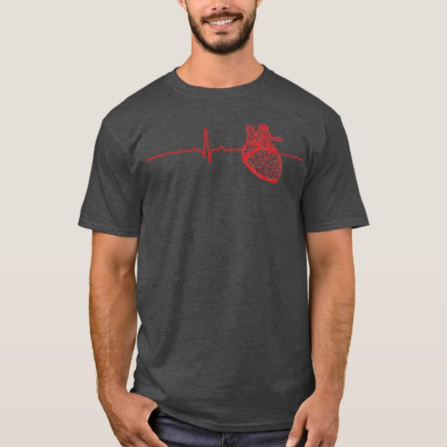 Camiseta Cardiólogo latido cardiaco ECG Enfermera cardiaca (Anverso)