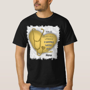 Camiseta Cardiopatía amarilla Enfermera geriátrica