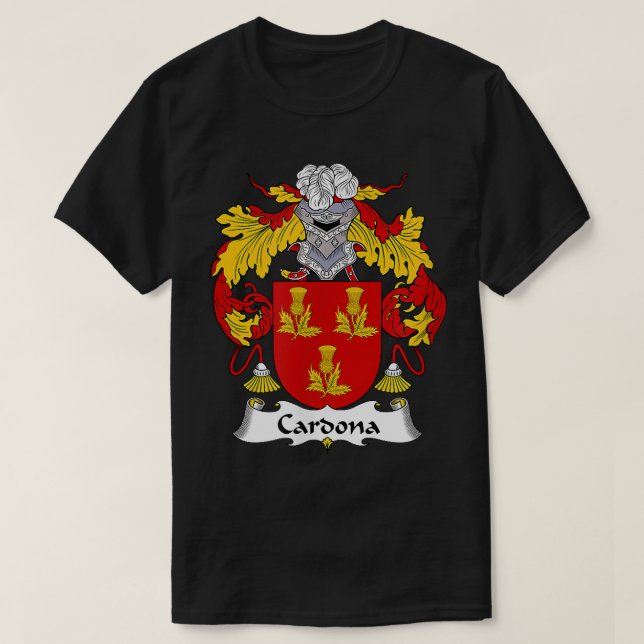 Camiseta Cardona Coat of Arms Family Crest  (Diseño del anverso)
