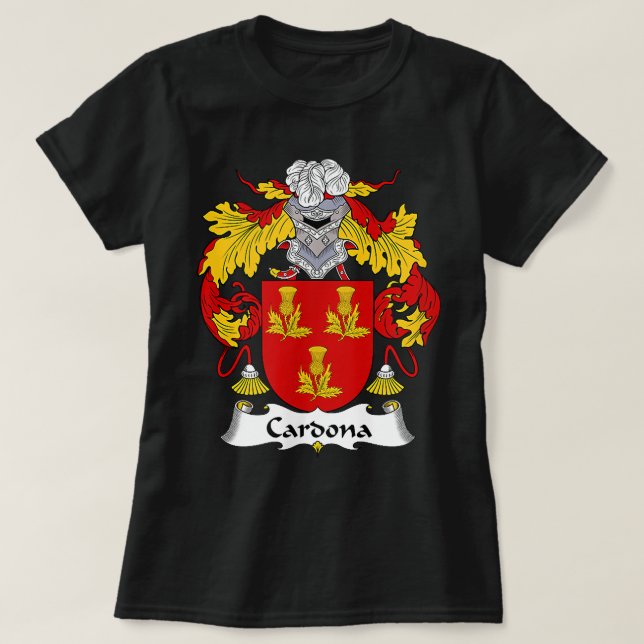 Camiseta Cardona Coat of Arms Family Crest  (Diseño del anverso)