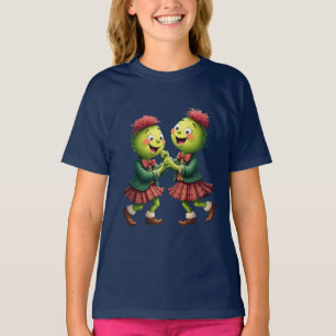 Camiseta Cardos escoceses con cuadros bailando Ceilidh