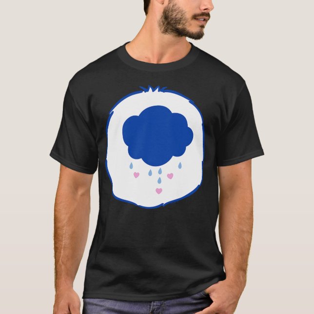 Camiseta Care Bears Halloween Grumpy Bear Cloudy Badge Cost (Anverso)