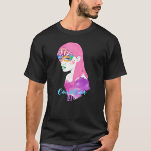 Camiseta Carefree Life Fun Colorful Retro Carefree