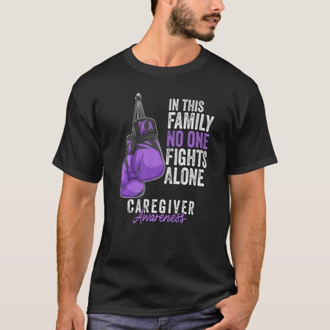 Camiseta Caregiver Awareness Month Gloves Lavender Ribbon P (Anverso)