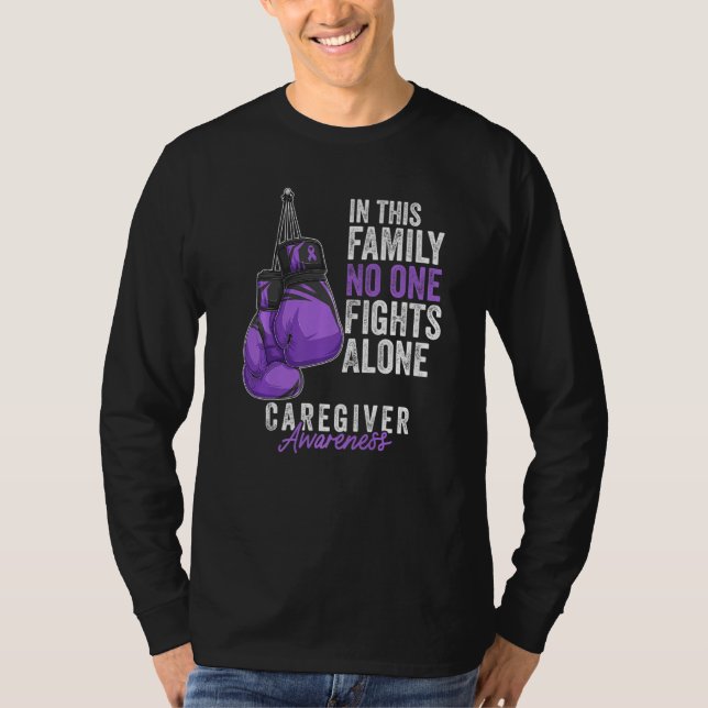 Camiseta Caregiver Awareness Month Gloves Lavender Ribbon P (Anverso)