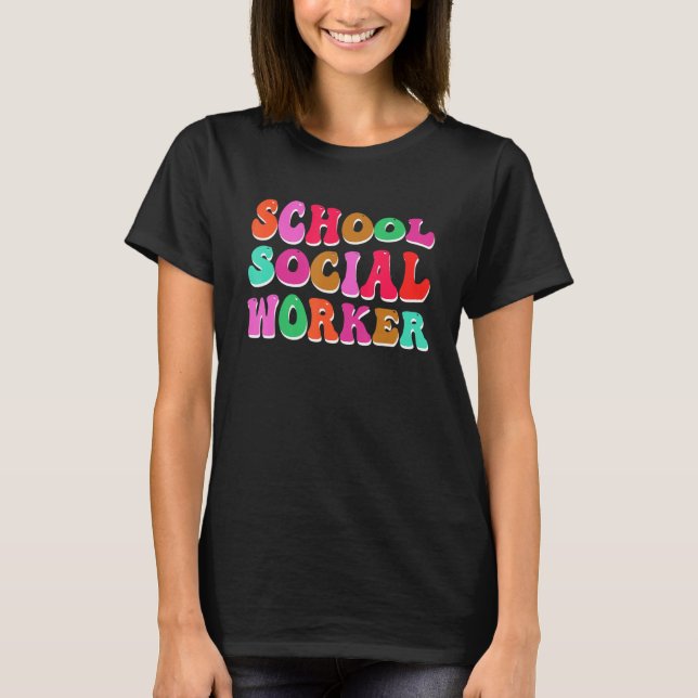Camiseta Caregiver for children school social worker (Anverso)