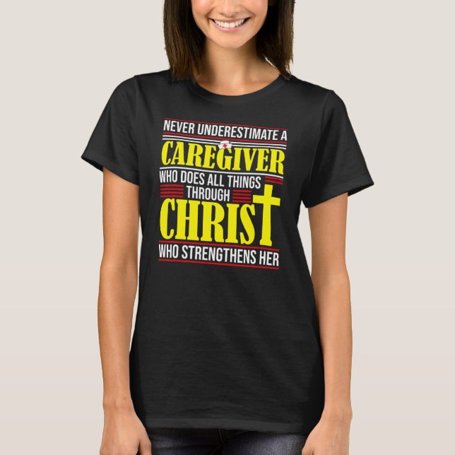 Camiseta Caregiver Funny Religious Quote Jesus Fanatic (Anverso)