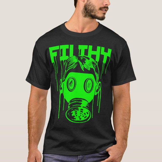 Camiseta Careta antigás asquerosa de Dubstep (Anverso)