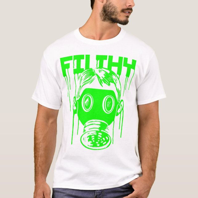 Camiseta Careta antigás asquerosa de Dubstep (Anverso)