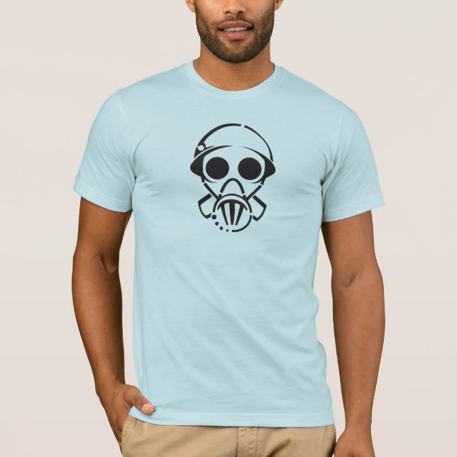 Camiseta careta antigás [la camiseta] de los hombres (luz) (Anverso)