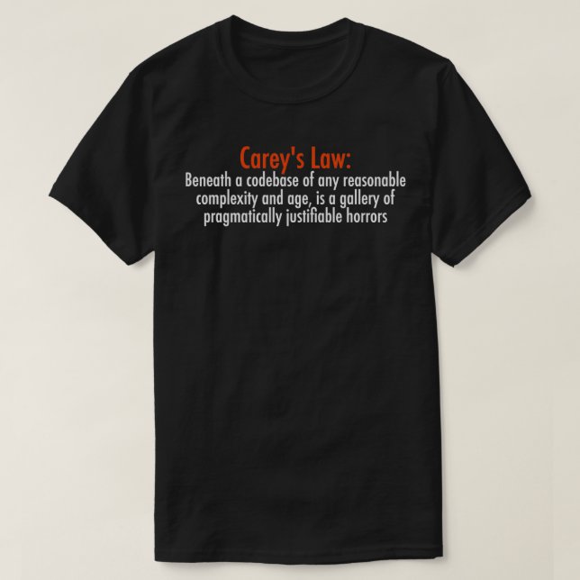 Camiseta Careys Law (Diseño del anverso)