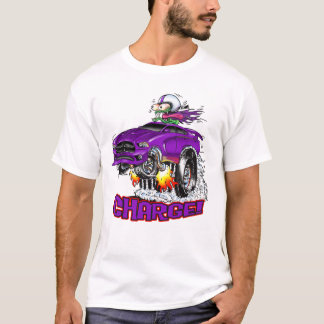 Camiseta ¡Carga! Coche de carreras púrpura