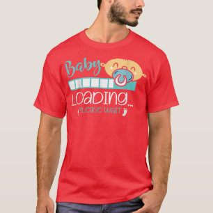 Camiseta Carga de Bebés Por Favor Esperar Género Revelar Be