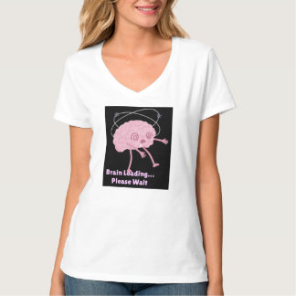 Camiseta Carga de cerebro... Por Favor Espere - Diablos cóm