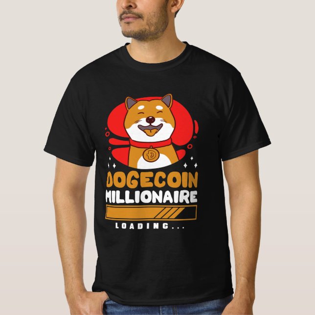 Camiseta Carga de Crypto DogeCoin Millionaire (Anverso)
