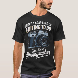 Camiseta Carga De Edición Camarógrafo Foto Cámara Foto Dive