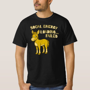 Camiseta Carga de Energía Social Fallida Comedia Introverti